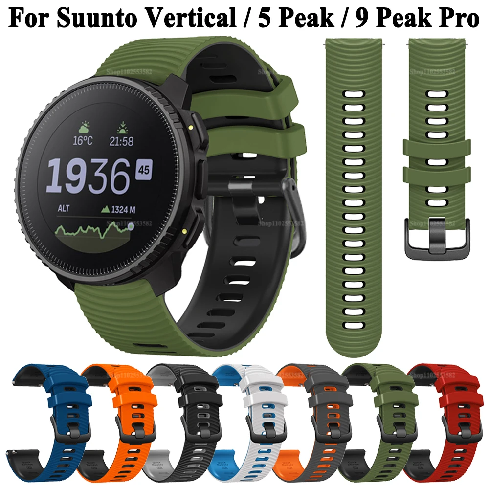 Ремешок силиконовый для Suunto 5 9 Peak Pro /Race, сменный Браслет для вертикальных наручных часов, Ширина 22 мм
Ремешок силиконовый для Suunto 5 9 Peak Pro /Race, сменный Браслет для вертикальных наручных часов, Ширина 22 мм