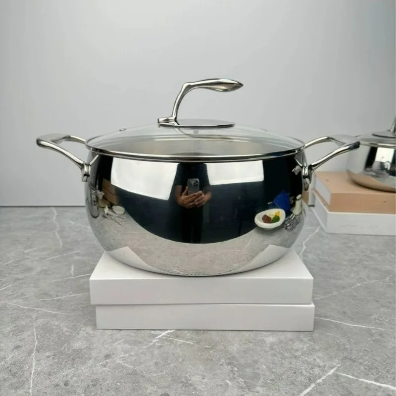 Three-layer Steel Soup Pot, Multi-purpose Stew & Soup, Cast Steel Anti-scald Handle, 1.5L
Three-layer Steel Soup Pot, Multi-purpose Stew & Soup, Cast Steel Anti-scald Handle, 1.5L