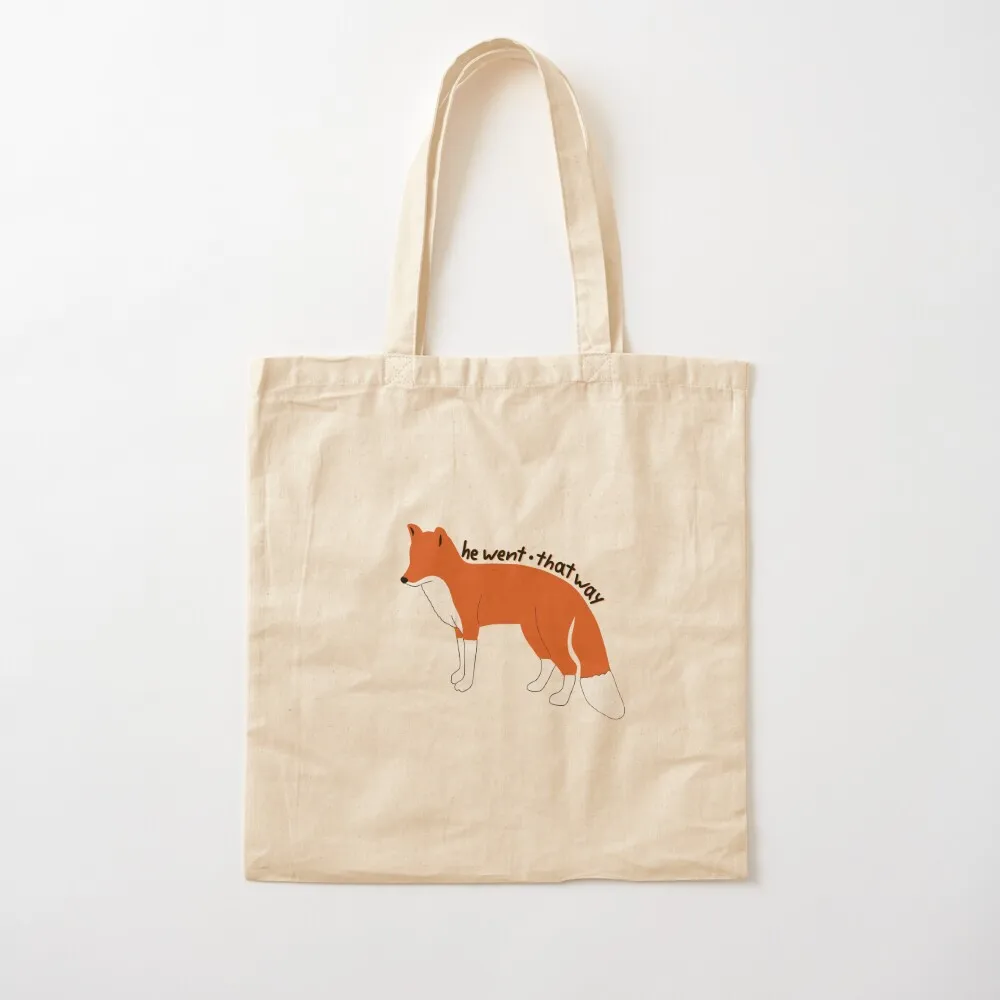 He Went That Way Fleabag Fox Tote Bag bags for women hand bags shopping bag Women's shopper bag Canvas Tote
He Went That Way Fleabag Fox Tote Bag bags for women hand bags shopping bag Women's shopper bag Canvas Tote