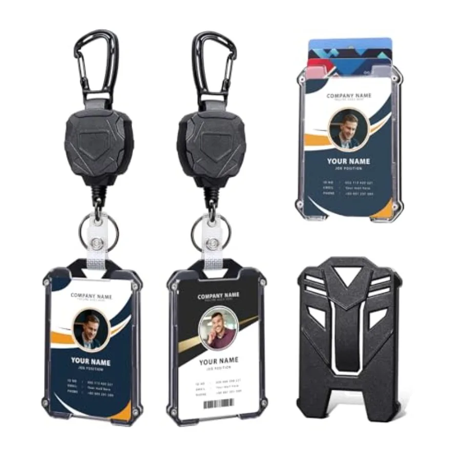 Badge Holder Retractable Clip Heavy Duty Carabiner Badge Reel Keychain with Lanyard ID Cards Holder Cool Tactical ID Holder
Badge Holder Retractable Clip Heavy Duty Carabiner Badge Reel Keychain with Lanyard ID Cards Holder Cool Tactical ID Holder