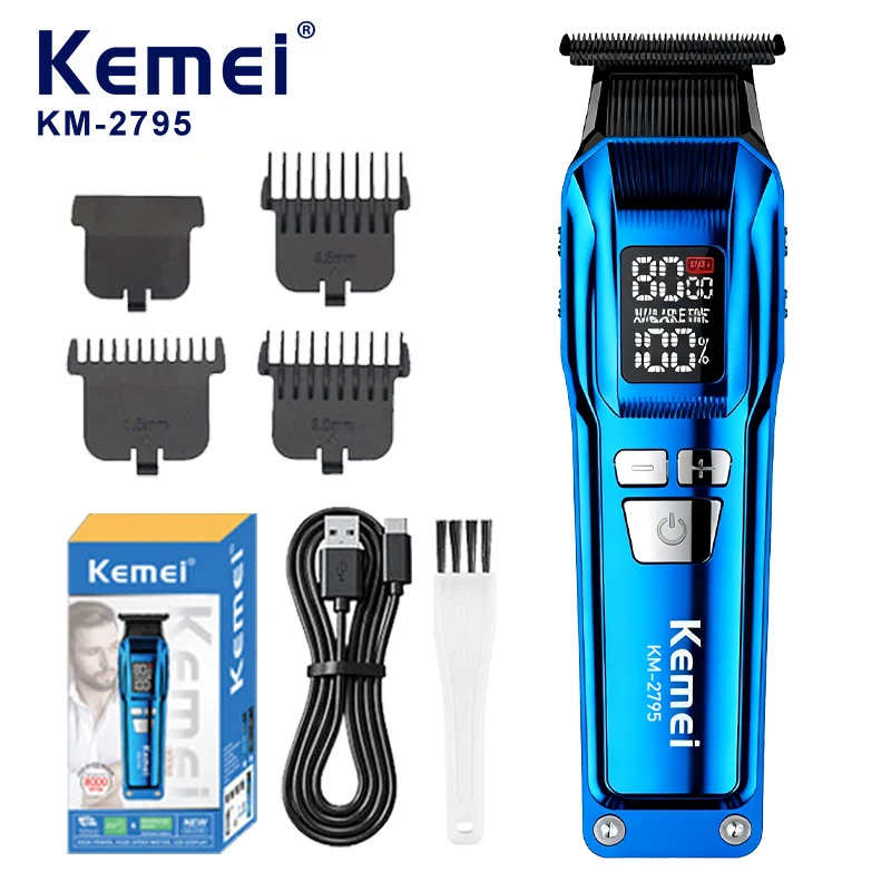 Kemei 2795 Профессиональный беспроводной триммер для волос, электрические перезаряжаемые машинки для стрижки волос, парикмахерская машина для стрижки волос с нулевым зазором
Kemei 2795 Профессиональный беспроводной триммер для волос, электрические перезаряжаемые машинки для стрижки волос, парикмахерская машина для стрижки волос с нулевым зазором