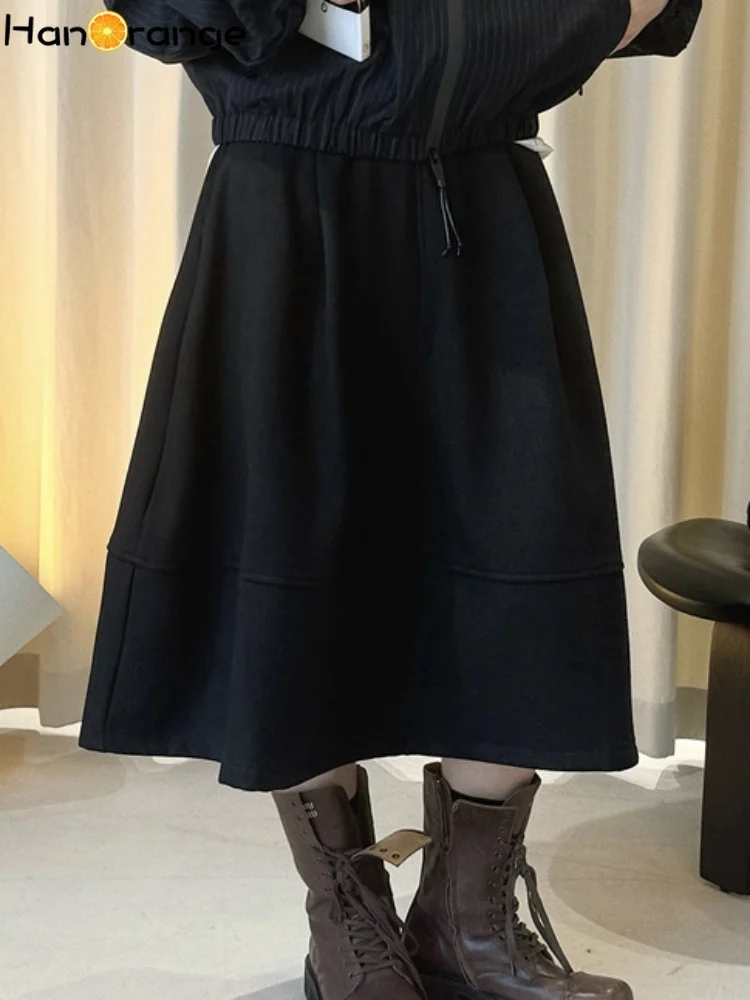 HanOrange 2026 Spring Minimalist Chic Color-Block Wool A-Line Midi Skirt Black/Dark Gray
HanOrange 2026 Spring Minimalist Chic Color-Block Wool A-Line Midi Skirt Black/Dark Gray