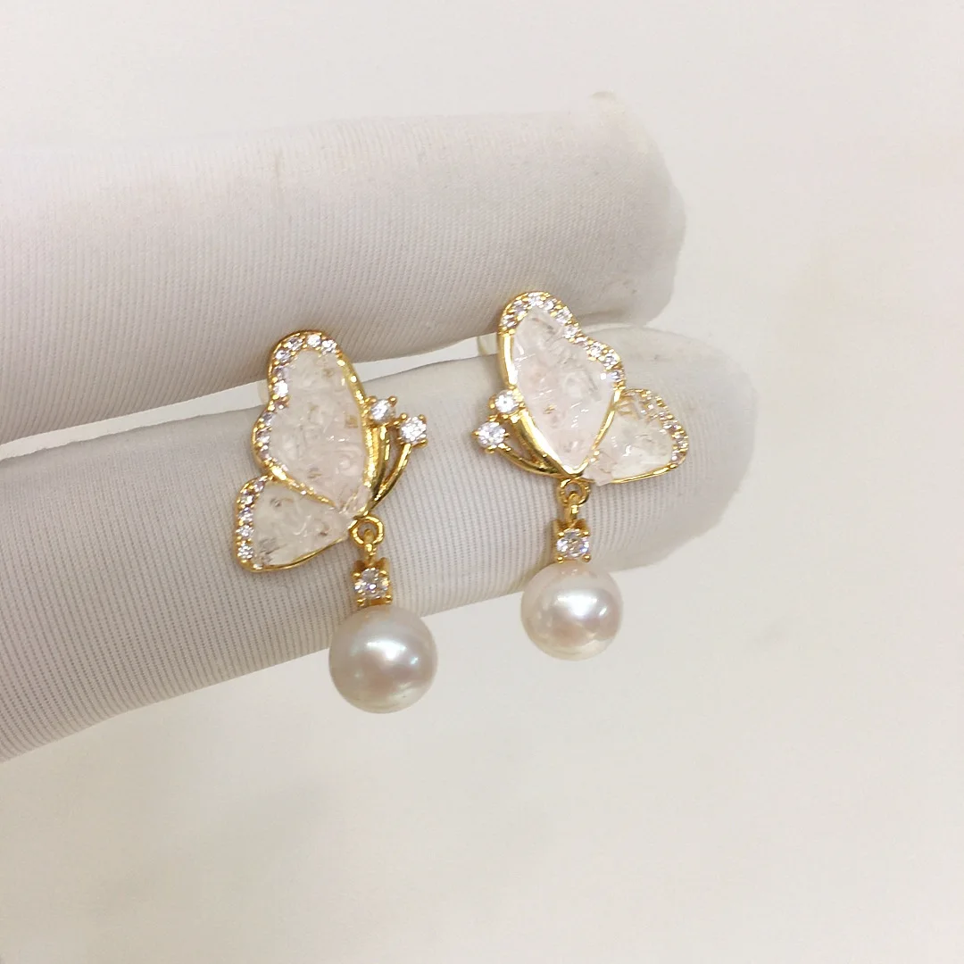 Gold-Plated Nest Pearl Earrings Natural Freshwater Pearl Women's 925 Sterling Silver Needle Backings Jewelry Accessory
Gold-Plated Nest Pearl Earrings Natural Freshwater Pearl Women's 925 Sterling Silver Needle Backings Jewelry Accessory