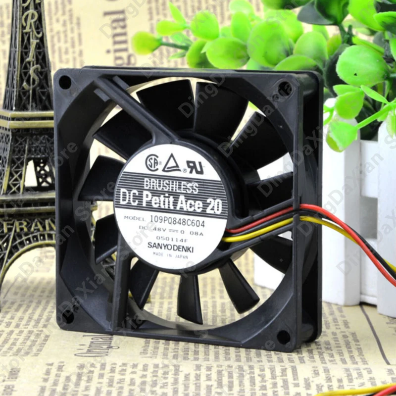 l 1PCS For SANYO 109P0848C604 | 48V 0.08A Mute Industrial Chassis Fan 80×80×20mm 8CM
l 1PCS For SANYO 109P0848C604 | 48V 0.08A Mute Industrial Chassis Fan 80×80×20mm 8CM