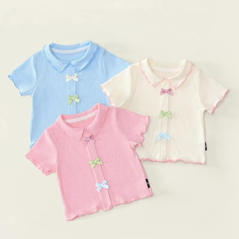 Girls Short-sleeved T-shirt Summer 2025 Fashion Tops for Kids Candy Color Toddler Outfits Knit Baby Outfits Clothing 1-8T
Girls Short-sleeved T-shirt Summer 2025 Fashion Tops for Kids Candy Color Toddler Outfits Knit Baby Outfits Clothing 1-8T