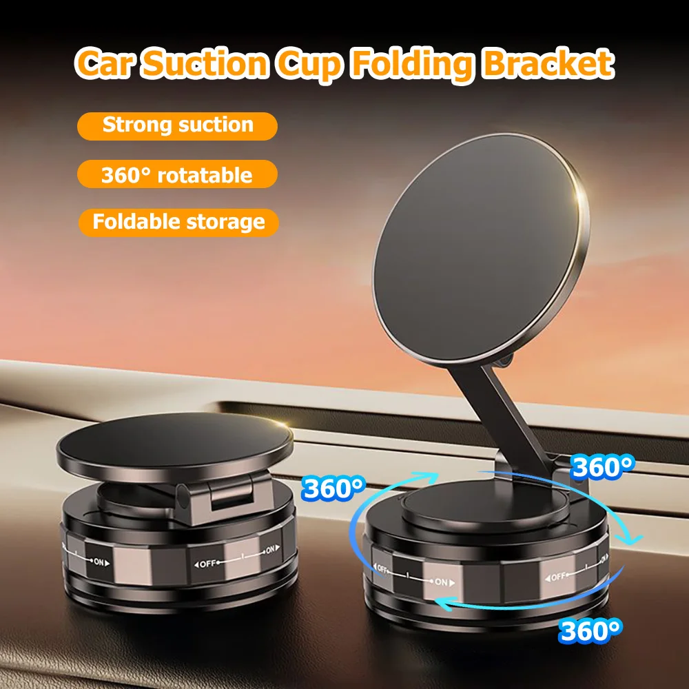360° Rotation Phone Stand Vacuum Suction Cup Car Phone Holder For iPhone Samsung Strong Magnetic Folding Bracket for Car/Desktop
360° Rotation Phone Stand Vacuum Suction Cup Car Phone Holder For iPhone Samsung Strong Magnetic Folding Bracket for Car/Desktop