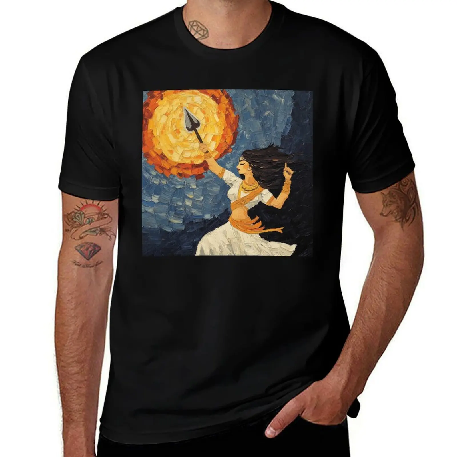 Durga Post-impressionist painting style T-Shirt t shirts cotton 100% man t shirts for men T-shirt
Durga Post-impressionist painting style T-Shirt t shirts cotton 100% man t shirts for men T-shirt