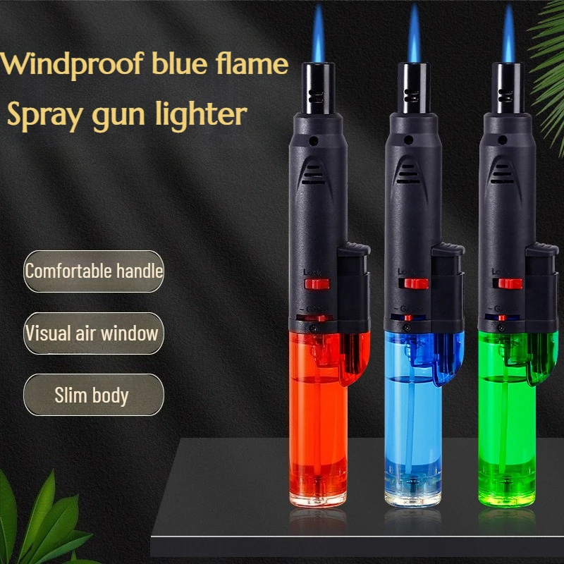 New Alloy Strip Lighter Windproof Blue Flame Inflatable Welding Gun Spray Gun Cigar Moxibustion Baking Outdoor Barbecue Igniter
New Alloy Strip Lighter Windproof Blue Flame Inflatable Welding Gun Spray Gun Cigar Moxibustion Baking Outdoor Barbecue Igniter