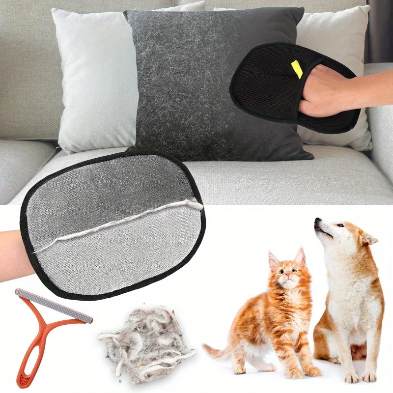 2 sets of pet hair removal gloves, suitable for sofas, clothes, cars, carpets, beds, furniture, etc
2 sets of pet hair removal gloves, suitable for sofas, clothes, cars, carpets, beds, furniture, etc