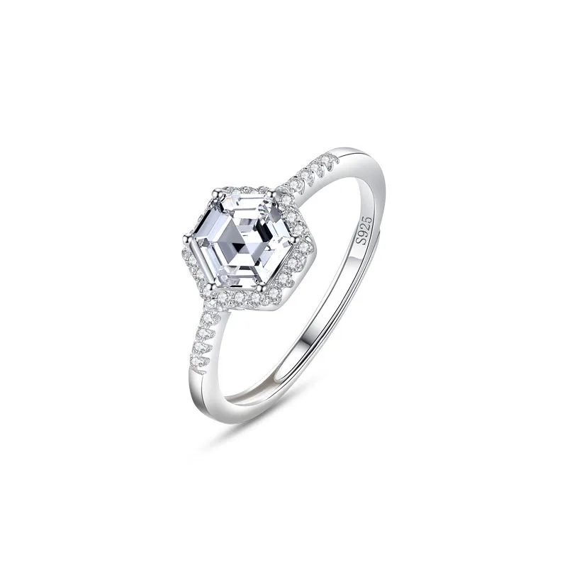 Apexelle Brand Luxury Jewelry 925 Sterling Silver Rings Geometric Design Hexagon Rings Wedding Band Classic Jewelry
Apexelle Brand Luxury Jewelry 925 Sterling Silver Rings Geometric Design Hexagon Rings Wedding Band Classic Jewelry