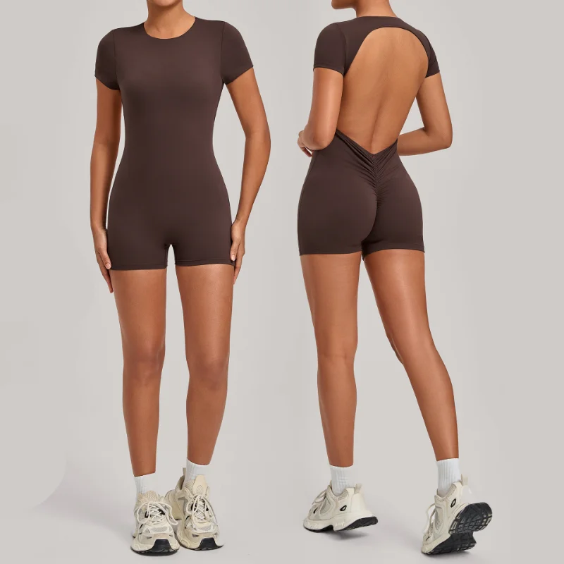 Seamless Yoga Jumpsuits Sports Set Women Fitness Beauty Back Hip-Lifting Short-Sleeved One-Piece Workout Clothes Gym Bodysuits
Seamless Yoga Jumpsuits Sports Set Women Fitness Beauty Back Hip-Lifting Short-Sleeved One-Piece Workout Clothes Gym Bodysuits