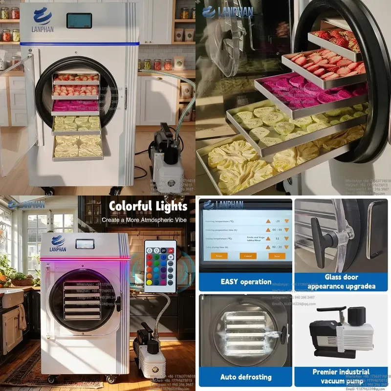 HFD-5S Automatic Operation Small Lyophilizer Vacuum Candy Food Fruit Dryer Machine Ideal for Small Homes and Tight
HFD-5S Automatic Operation Small Lyophilizer Vacuum Candy Food Fruit Dryer Machine Ideal for Small Homes and Tight