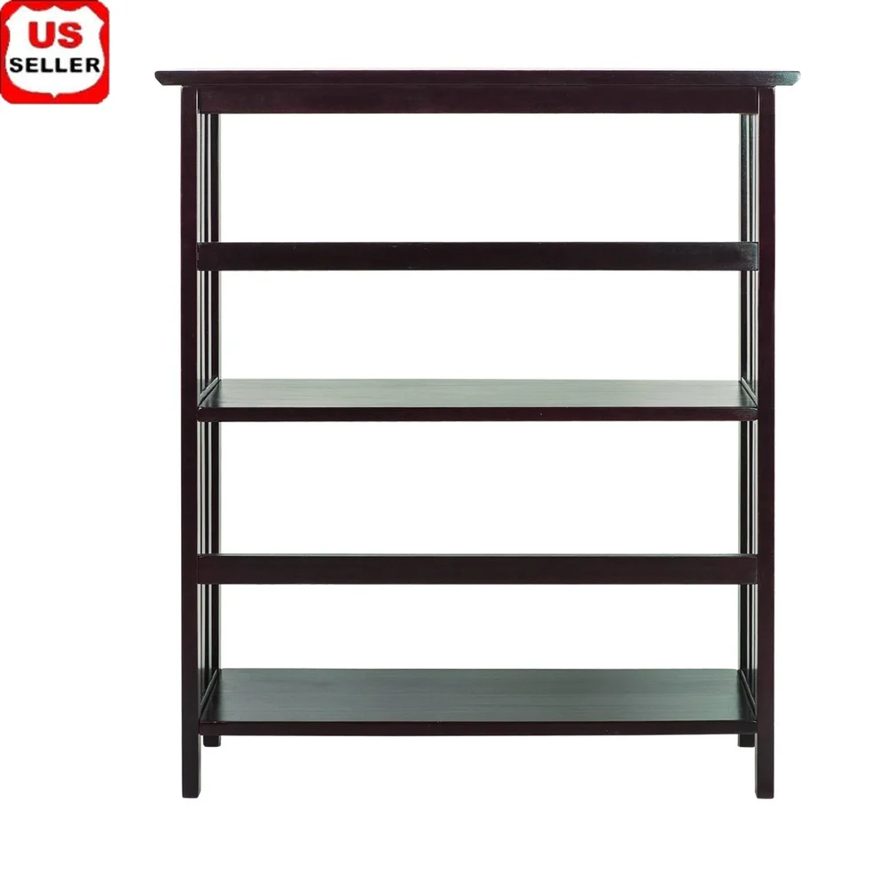 Mission Style Solid Wood Bookcase 3-Shelf Tall Storage Unit Durable Espresso Finish Easy Assembly Office Decor
Mission Style Solid Wood Bookcase 3-Shelf Tall Storage Unit Durable Espresso Finish Easy Assembly Office Decor
