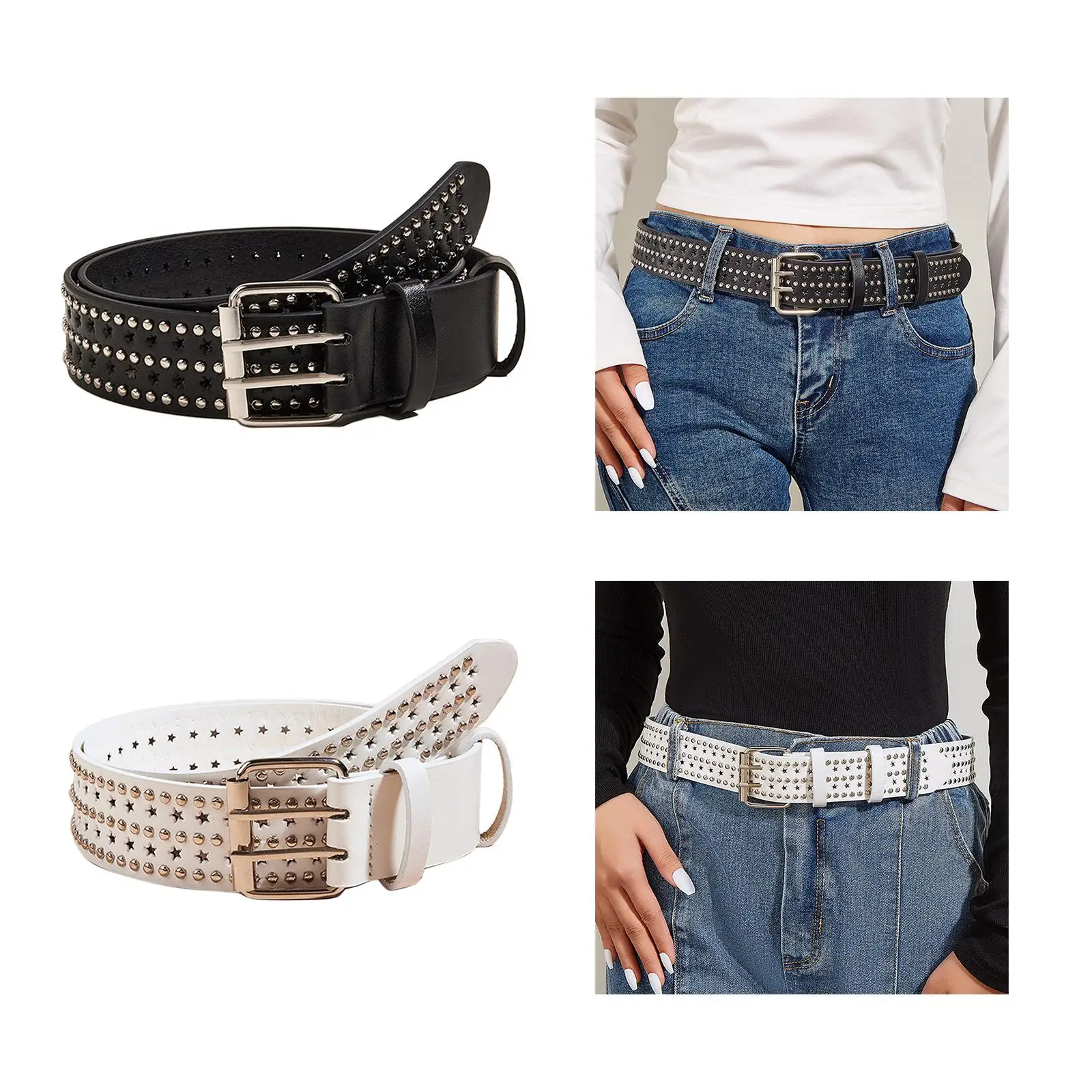 Retro Style Men Rivet Belt Waist Belt Pin Buckle Punk PU Leather Adjustable Jeans Decorative Pants Dress Unisex Accessories
Retro Style Men Rivet Belt Waist Belt Pin Buckle Punk PU Leather Adjustable Jeans Decorative Pants Dress Unisex Accessories