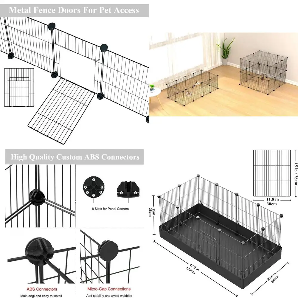 Переносной металлический вольер для животных с дверцей и водонепроницаемым ковриком для кроликов, морских свинок, щенков и котят – подходит для использования в помещении и на улице
Переносной металлический вольер для животных с дверцей и водонепроницаемым ковриком для кроликов, морских свинок, щенков и котят – подходит для использования в помещении и на улице