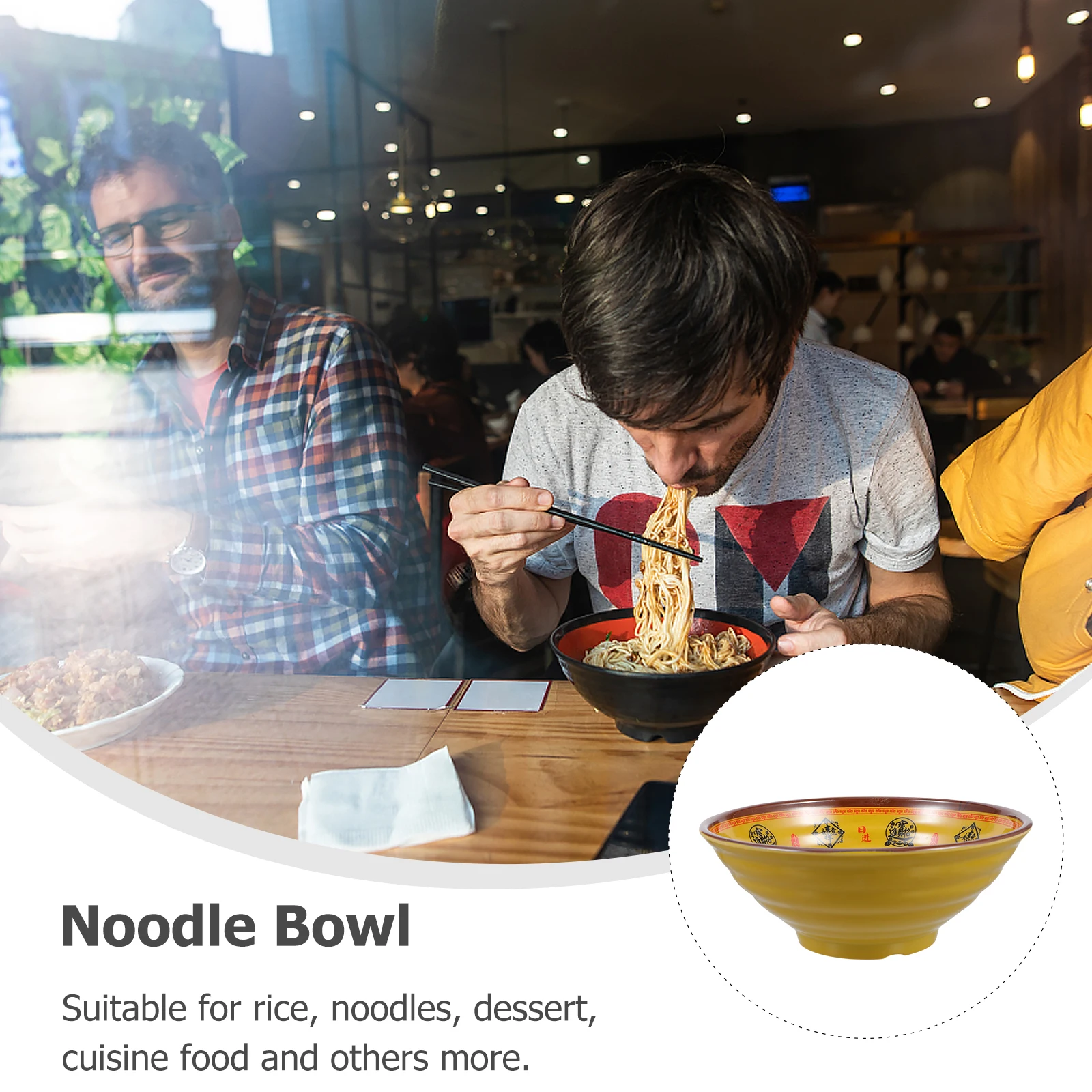 Ramen Salad Bowl Large Size Melamine Food Container Easy Hot Cold Meals Soup Noodle Grain Pasta Fruit
Ramen Salad Bowl Large Size Melamine Food Container Easy Hot Cold Meals Soup Noodle Grain Pasta Fruit