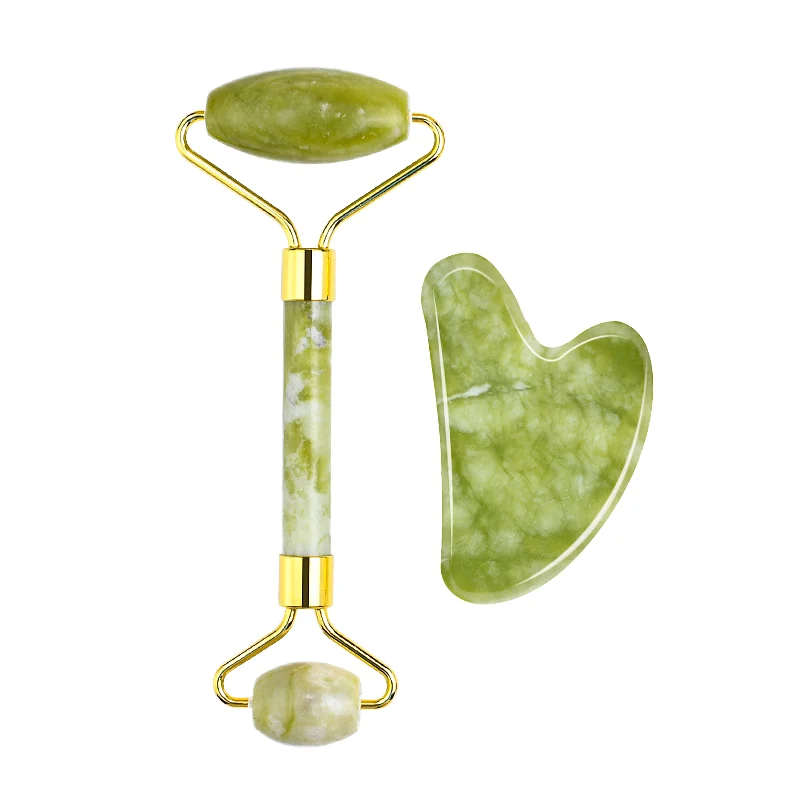 Handheld White Green Quartz Jade Stone Roller Gua Sha Beauty Facial Massage Rose Jade Roller for Face
Handheld White Green Quartz Jade Stone Roller Gua Sha Beauty Facial Massage Rose Jade Roller for Face