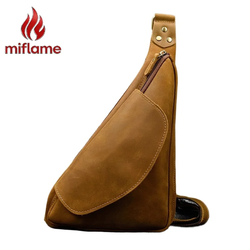 Men's Leather Sling Bag Vintage Crazy Horse Chest Crossbody Shoulder Bag Retro Top Grain Leather Casual Travel
Men's Leather Sling Bag Vintage Crazy Horse Chest Crossbody Shoulder Bag Retro Top Grain Leather Casual Travel