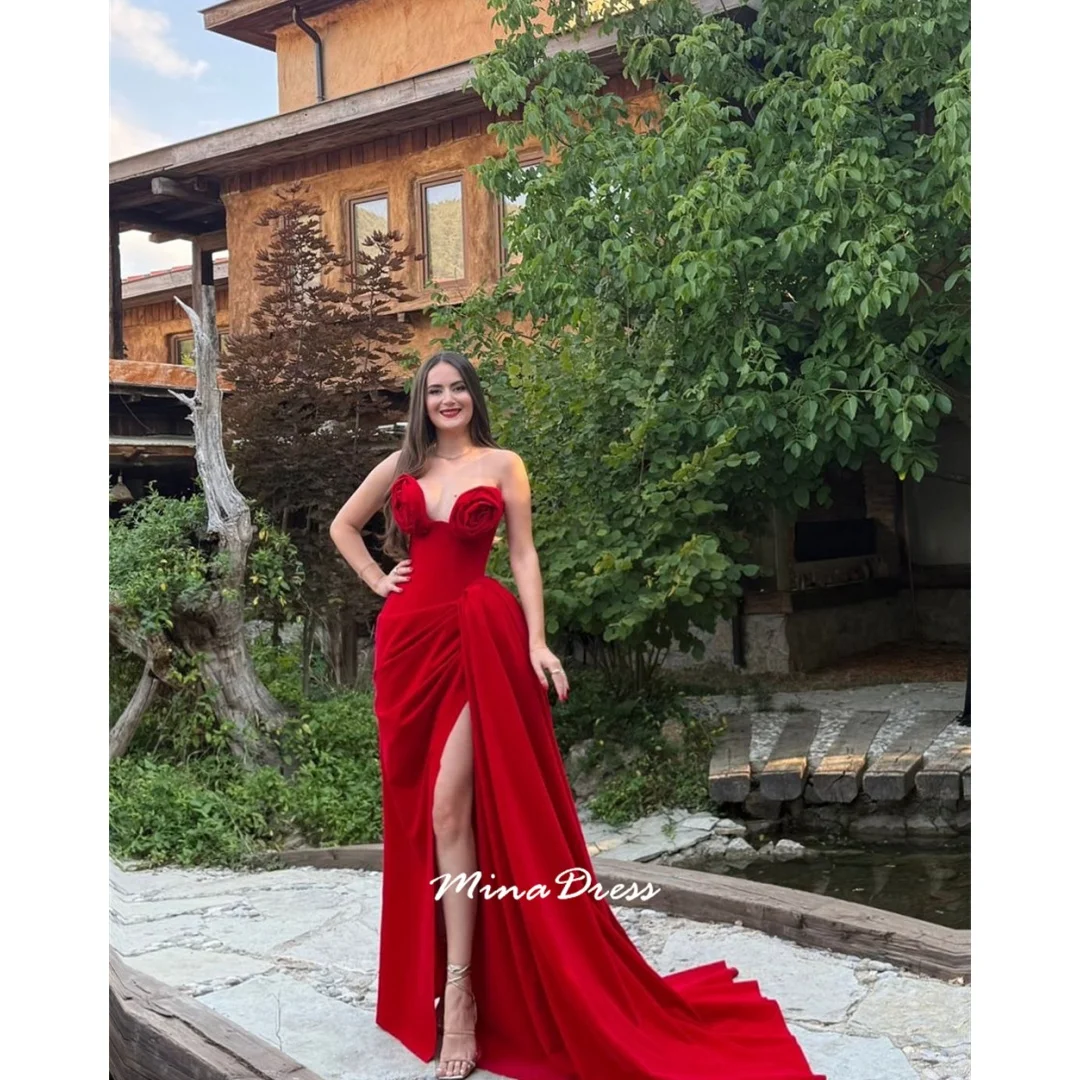 MinaBack -length Prom Dresses Luxury Party Dress Slit Luxurious Women's Evening Dresses for Formal Occasions Customized Flowers
MinaBack -length Prom Dresses Luxury Party Dress Slit Luxurious Women's Evening Dresses for Formal Occasions Customized Flowers
