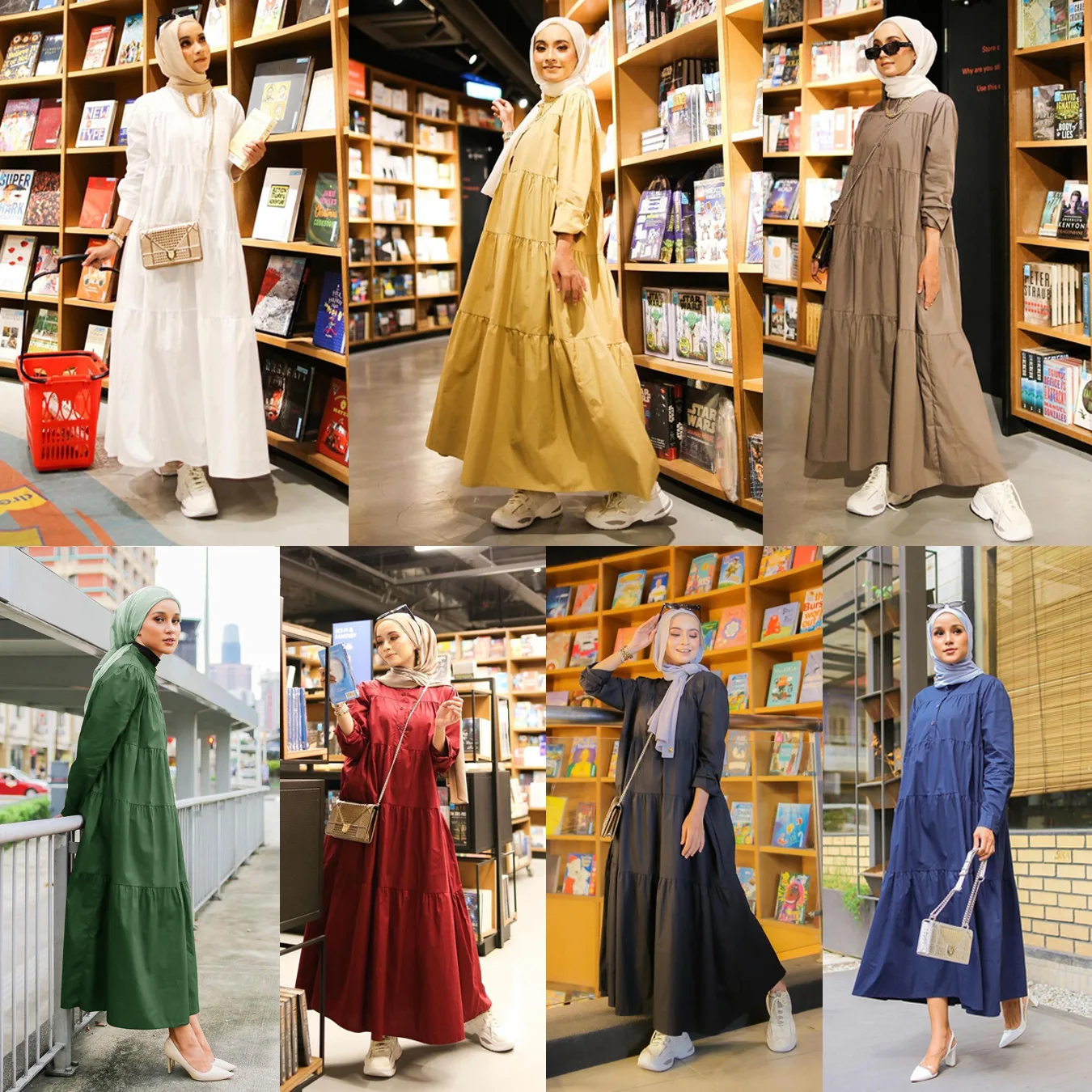 M236# Muslim Dress Loose Large Display Solid Color Long Sleeve Dress Women's Edition Abaya Ramadan Dubai Luxury Islam Elegant
M236# Muslim Dress Loose Large Display Solid Color Long Sleeve Dress Women's Edition Abaya Ramadan Dubai Luxury Islam Elegant