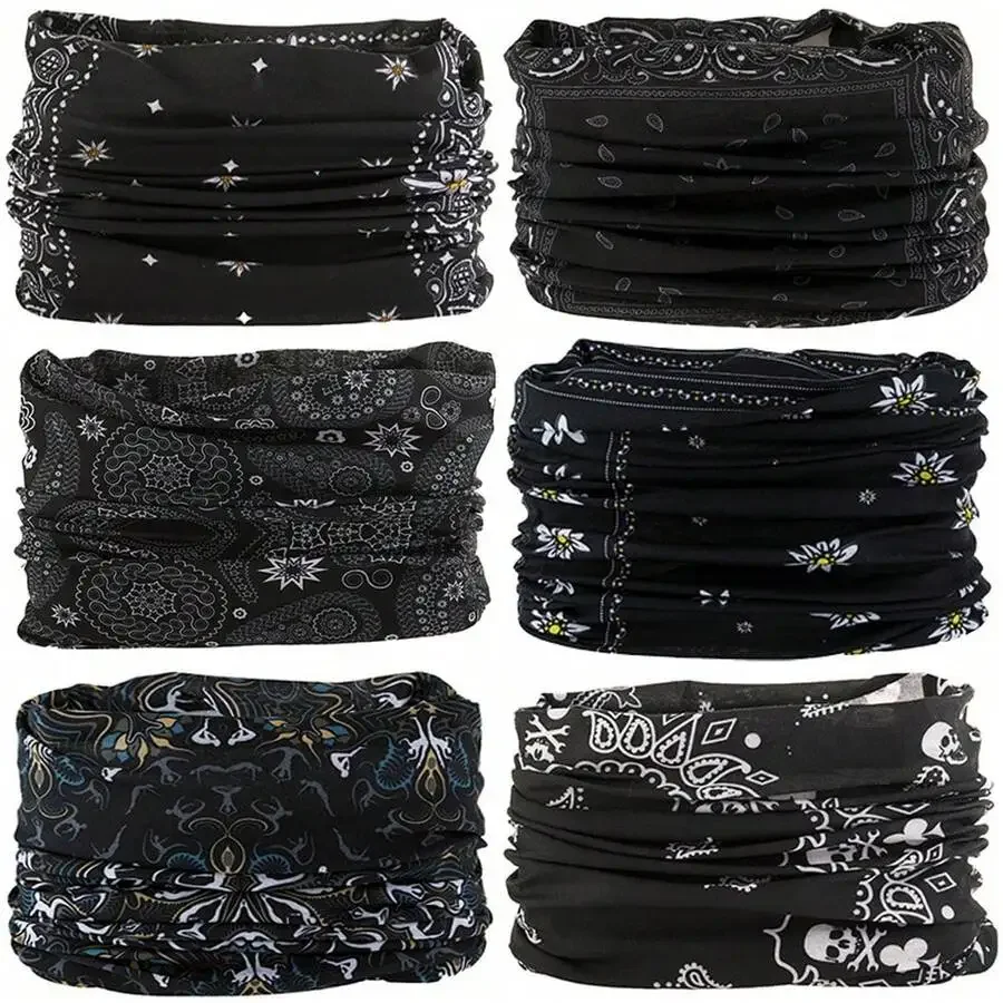 6pcs Black Paisley Magic Scarf Neck Gaiter Face Cover Bandana Headwear Outdoor Neck Warmer Breathable Ski Mask
6pcs Black Paisley Magic Scarf Neck Gaiter Face Cover Bandana Headwear Outdoor Neck Warmer Breathable Ski Mask