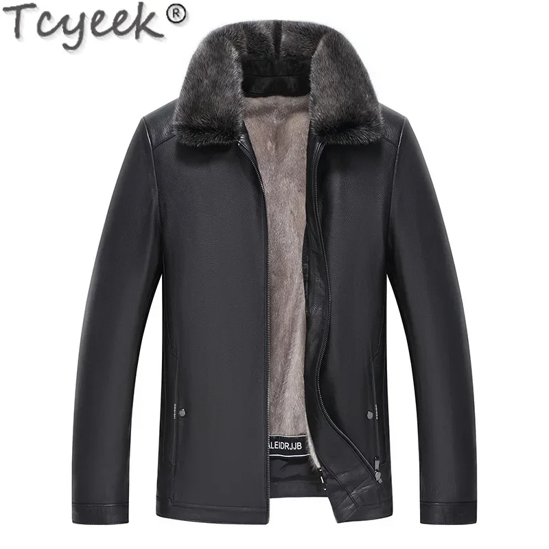 Tcyeek Real Fur Coat Men Goatskin Genuine Leather Man Jackets Real Mink Fur Coats Winter Clothes Куртка Мужская New Style 2024
Tcyeek Real Fur Coat Men Goatskin Genuine Leather Man Jackets Real Mink Fur Coats Winter Clothes Куртка Мужская New Style 2024