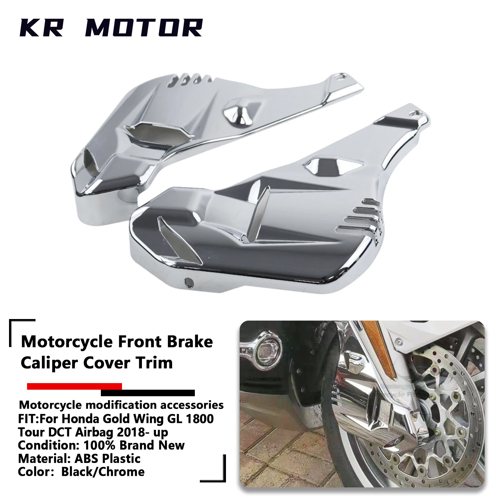 Fit For Honda Gold Wing GL 1800 Tour DCT Airbag GoldWing GL1800 2018- Black/Chrome Front Brake Caliper Cover Trim Accessories
Fit For Honda Gold Wing GL 1800 Tour DCT Airbag GoldWing GL1800 2018- Black/Chrome Front Brake Caliper Cover Trim Accessories