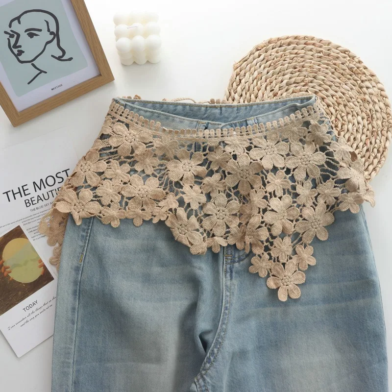 Spring Summer 2026 Cutout Shawl Outer Wear Fake Collar Lace Scarf Bandage Dress Bib Cover Skirt Curtain Fart Curtain for Women
Spring Summer 2026 Cutout Shawl Outer Wear Fake Collar Lace Scarf Bandage Dress Bib Cover Skirt Curtain Fart Curtain for Women