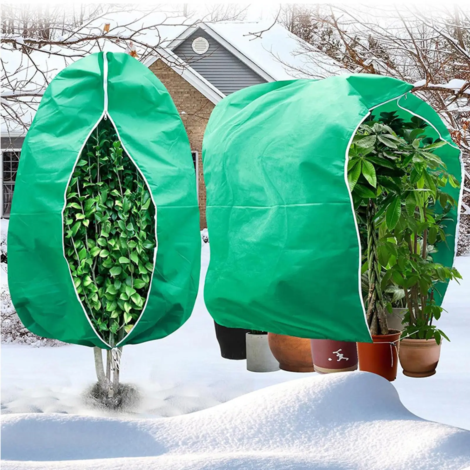 Winter Plant Frostproof Covers Muti-sizes Breathable Non-woven Fabric Plant Protector with Side Zipper Insect-proof Bag for Yard
Winter Plant Frostproof Covers Muti-sizes Breathable Non-woven Fabric Plant Protector with Side Zipper Insect-proof Bag for Yard