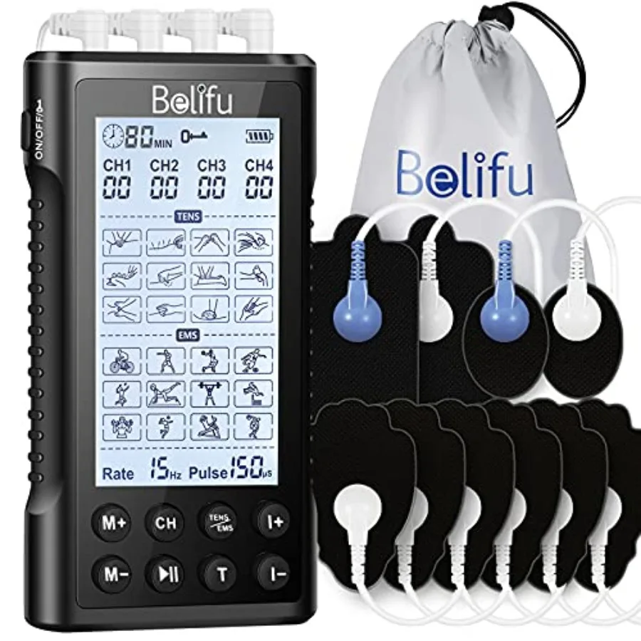 4 Independent Channel TENS EMS Unit 24 Modes 30 Level Intensity Muscle Stimulator Machine Rechargeable Electric Pulse Massager
4 Independent Channel TENS EMS Unit 24 Modes 30 Level Intensity Muscle Stimulator Machine Rechargeable Electric Pulse Massager
