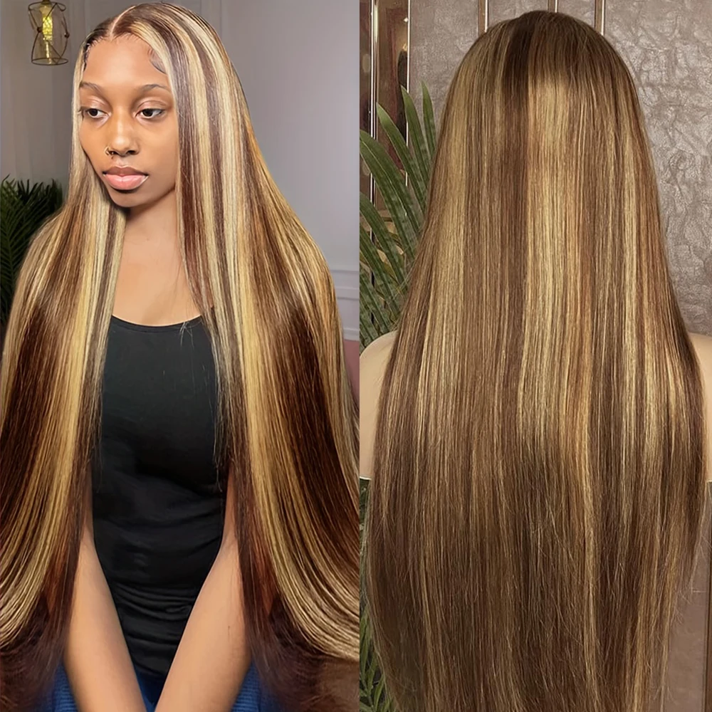 Highlight Ombre 13x4 13x6 HD Transaprent Lace Front Wig Straight Brazilian Human Hair Pre Plucked Honey Blonde Lace Frontal Wigs
Highlight Ombre 13x4 13x6 HD Transaprent Lace Front Wig Straight Brazilian Human Hair Pre Plucked Honey Blonde Lace Frontal Wigs
