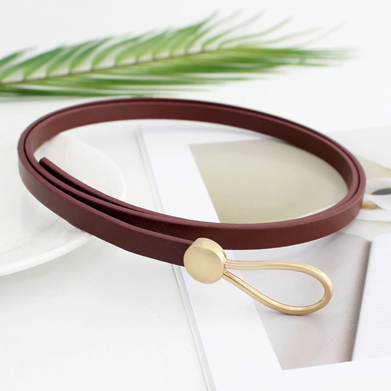 Women Thin Belt Lady Waistband Soft PU Leather Handmade Knot Belt with Water Drop Metal Buckle Wild Long Dress Coat Accessories
Women Thin Belt Lady Waistband Soft PU Leather Handmade Knot Belt with Water Drop Metal Buckle Wild Long Dress Coat Accessories