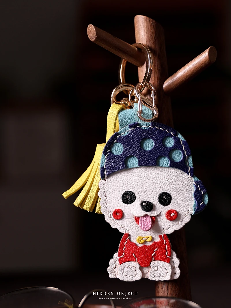 Handmade leather Bag charm Bichon schoolbag pendant car keychain high-end customizable DIY material bag pendant Birthday gift
Handmade leather Bag charm Bichon schoolbag pendant car keychain high-end customizable DIY material bag pendant Birthday gift