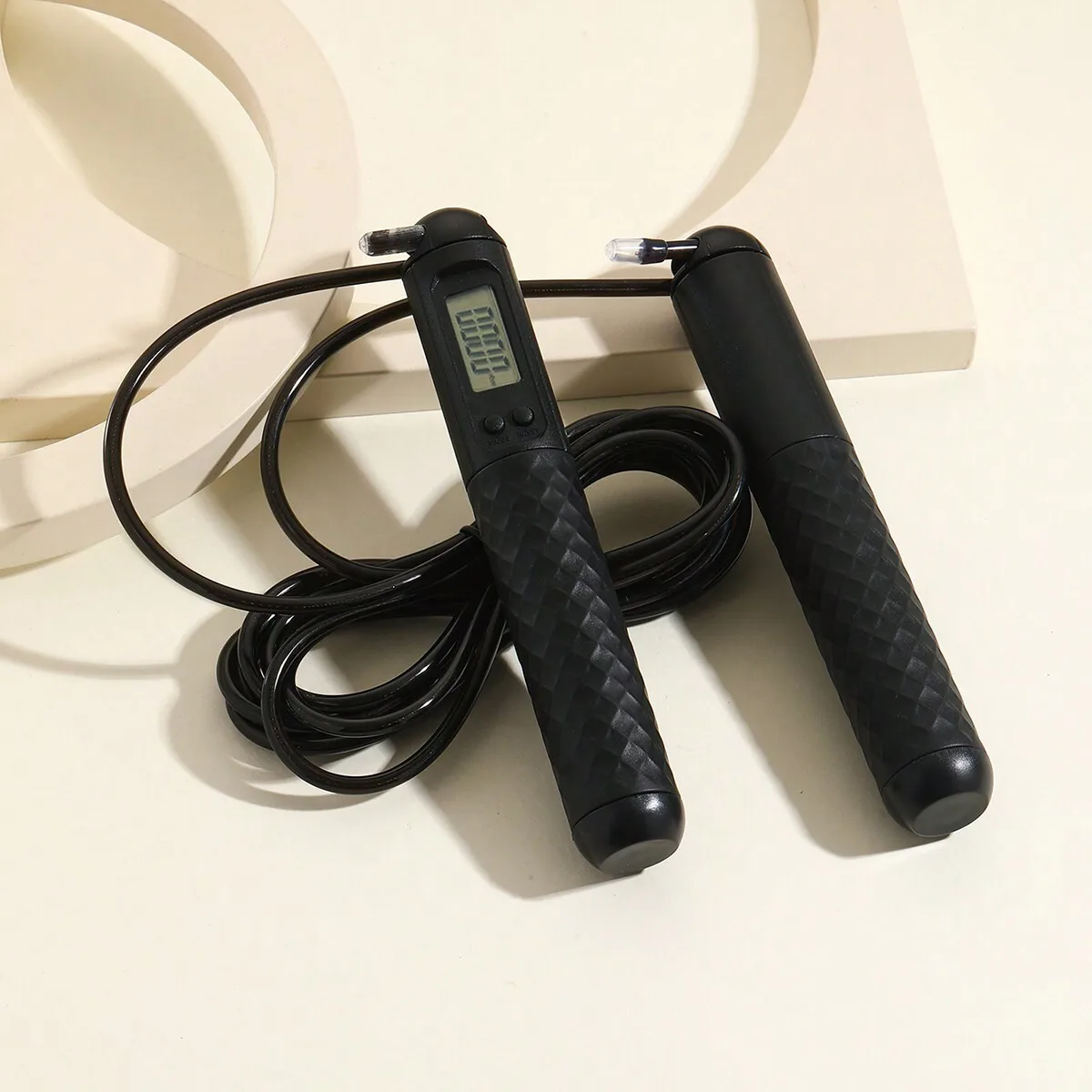 3 Meters/118" Digital Calorie Counting Jump Rope With Bearings And Steel Wire, Unisex Fitness Accessory, Suitable For Gym, Home Workout, Jumping Rope
3 Meters/118" Digital Calorie Counting Jump Rope With Bearings And Steel Wire, Unisex Fitness Accessory, Suitable For Gym, Home Workout, Jumping Rope