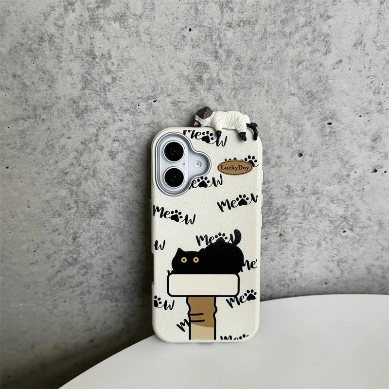 Korean Cute 3D Black white Cats Phone Case For iPhone 16 Pro 14 15 13 Pro Max Cover Cartoon Silicone Shockproof Cases For 15Pro
Korean Cute 3D Black white Cats Phone Case For iPhone 16 Pro 14 15 13 Pro Max Cover Cartoon Silicone Shockproof Cases For 15Pro