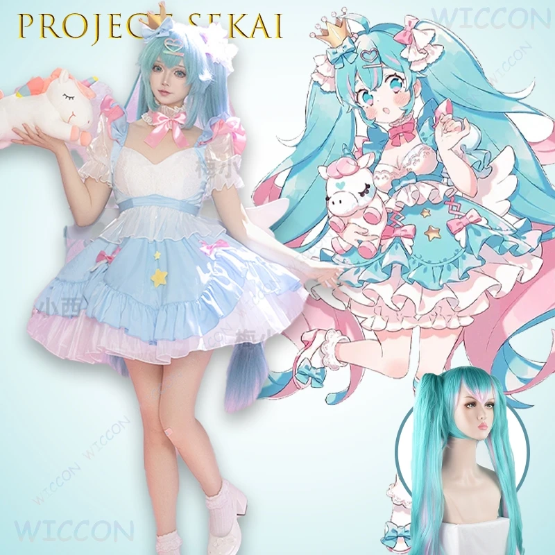 Anime Female Dress Lolita Outfit Project Sekai Mikuku Unicorn Fantasy Dress Cosplay Costume Full Set Cute Halloween Christmas
Anime Female Dress Lolita Outfit Project Sekai Mikuku Unicorn Fantasy Dress Cosplay Costume Full Set Cute Halloween Christmas