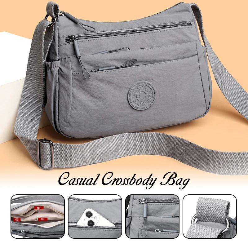 Portable Crossbody Bag Women Nylon Multi-Pocket Adjustable Strap Zipper Shoulder Bag for Daily Commute Shopping Bag 2025
Portable Crossbody Bag Women Nylon Multi-Pocket Adjustable Strap Zipper Shoulder Bag for Daily Commute Shopping Bag 2025