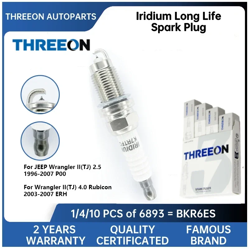 KIRSTEN Iridium Spark Plug for JEEP Wrangler II(TJ) 2.5 1996-2007 P00 Wrangler II(TJ) 4.0 Rubicon 2003-2007 ERH ZFR5P-G KSP6893
KIRSTEN Iridium Spark Plug for JEEP Wrangler II(TJ) 2.5 1996-2007 P00 Wrangler II(TJ) 4.0 Rubicon 2003-2007 ERH ZFR5P-G KSP6893