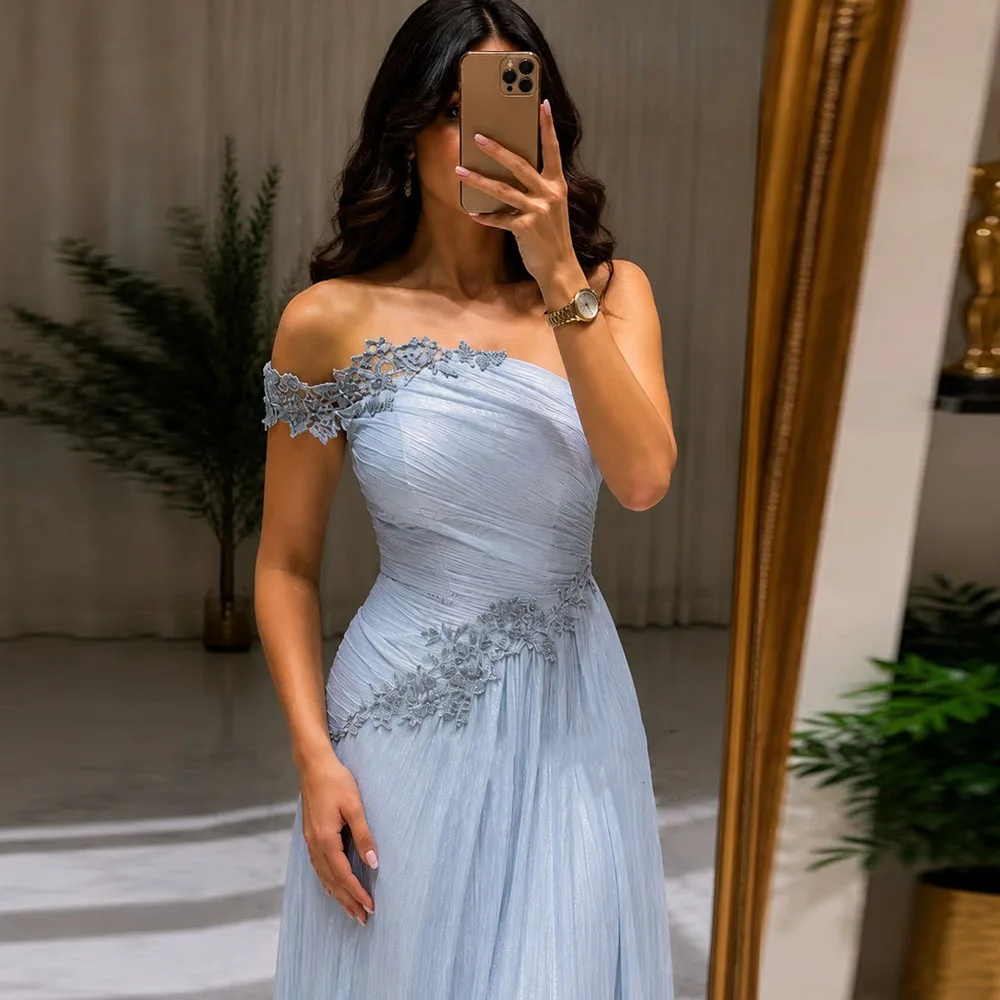 Eightale Arabic Evening Dress One Shoulder Crepe Customized Baby Blue Pleats Prom Wedding Party Gown
Eightale Arabic Evening Dress One Shoulder Crepe Customized Baby Blue Pleats Prom Wedding Party Gown