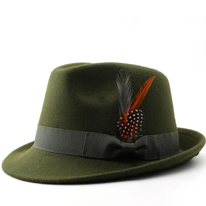 Bow Feather Top Autumn Winter Upturned Brim Fashionable Men's And Women's Cashmere Felt Style New Hat
Bow Feather Top Autumn Winter Upturned Brim Fashionable Men's And Women's Cashmere Felt Style New Hat