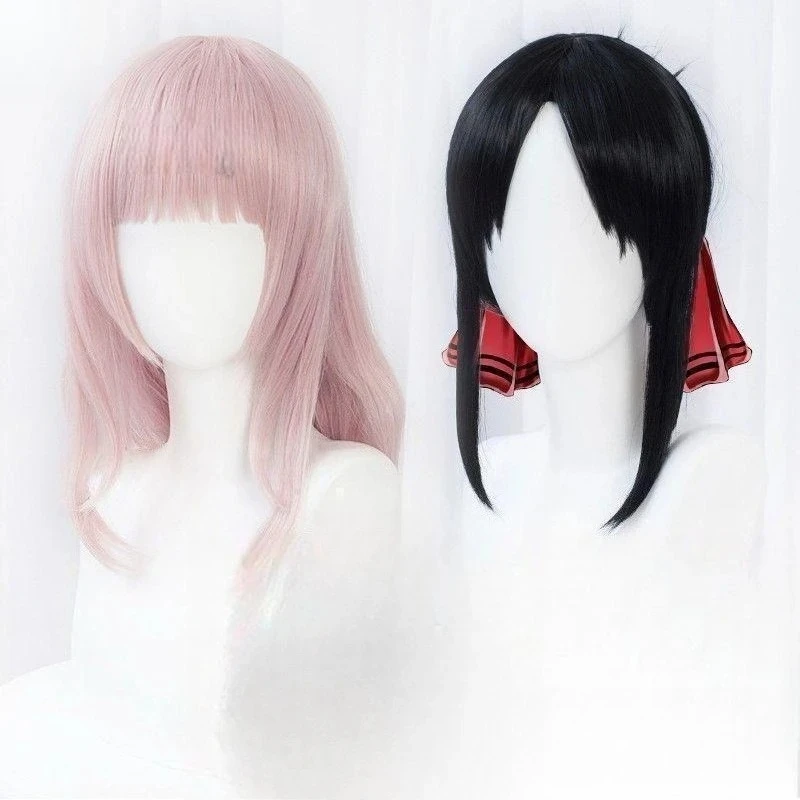 Комплект париков для косплея «Кагуя-сама» 2026 года, 2 предмета: розовый волнистый парик Фудживара Чика и черные двойные хвостики Шиномия Кагуя
Комплект париков для косплея «Кагуя-сама» 2026 года, 2 предмета: розовый волнистый парик Фудживара Чика и черные двойные хвостики Шиномия Кагуя