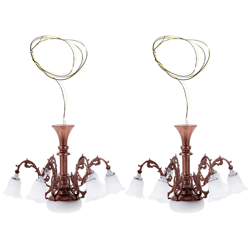 2 Pcs Micro Landscape Model Miniature Light Tiny Homes Chandelier House Lamp Pendant Metal Ceiling Lights
2 Pcs Micro Landscape Model Miniature Light Tiny Homes Chandelier House Lamp Pendant Metal Ceiling Lights
