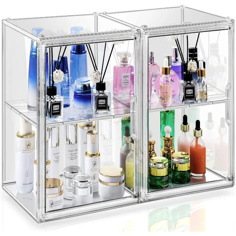 2Pack Makeup Organizer Storage, Large Capactiy Acrylic Bathroom Organizer, Clear Cosmetics Organizer Bins
2Pack Makeup Organizer Storage, Large Capactiy Acrylic Bathroom Organizer, Clear Cosmetics Organizer Bins
