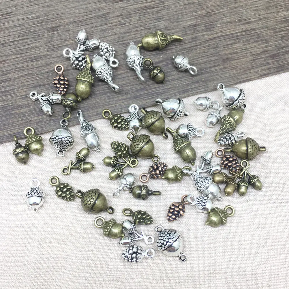 50Pcs Pine Cone Pendant Metal Charms for Jewelry Findings DIY Crafting Necklace Bracelet Anklet Sweater Chain Cellphone
50Pcs Pine Cone Pendant Metal Charms for Jewelry Findings DIY Crafting Necklace Bracelet Anklet Sweater Chain Cellphone