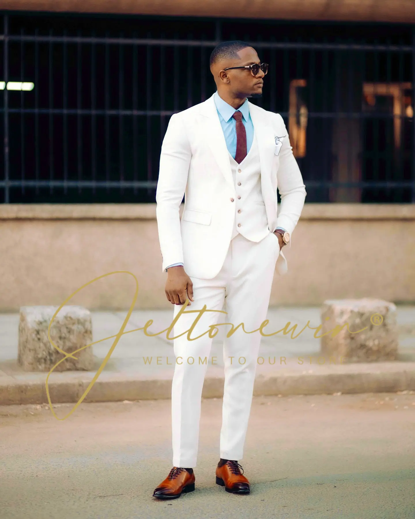 Мужской белый костюм-тройка с жилетом, облегающий торжественный костюм для свадьбы, жениха, вечеринки, делового случая
Мужской белый костюм-тройка с жилетом, облегающий торжественный костюм для свадьбы, жениха, вечеринки, делового случая