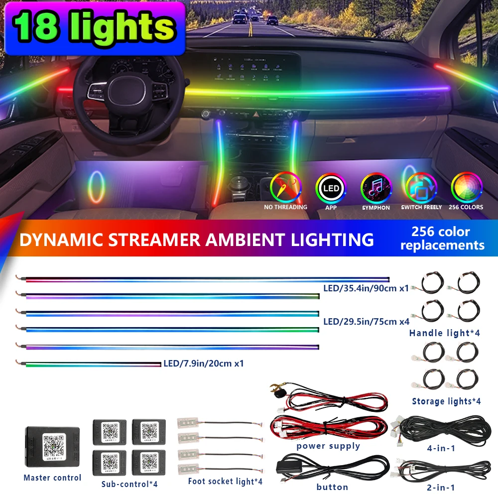 FILIPLI 20 шт. умные светодиодные ленты RGB, 256 цветов, управление через приложение, динамический стример, многоразмерное окружающее освещение, мастер и суб-зон
FILIPLI 20 шт. умные светодиодные ленты RGB, 256 цветов, управление через приложение, динамический стример, многоразмерное окружающее освещение, мастер и суб-зон