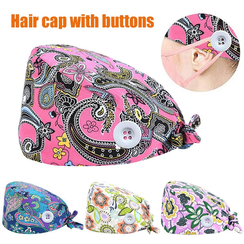 New Adjustable Surgical Cap Nursing Printed Working Hat With Bottons Weat-Absorbent Unisex Beauty Salon Lab Cap Clinical Hat
New Adjustable Surgical Cap Nursing Printed Working Hat With Bottons Weat-Absorbent Unisex Beauty Salon Lab Cap Clinical Hat