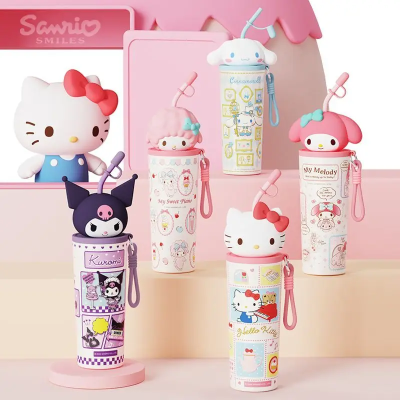 Sanrio 3D Cartoon Lid Insulated Straw Tumbler with Wrist Strap Kuromi Hello Kitty Cinnamoroll Stainless Steel Vacuum Thermal Cup
Sanrio 3D Cartoon Lid Insulated Straw Tumbler with Wrist Strap Kuromi Hello Kitty Cinnamoroll Stainless Steel Vacuum Thermal Cup