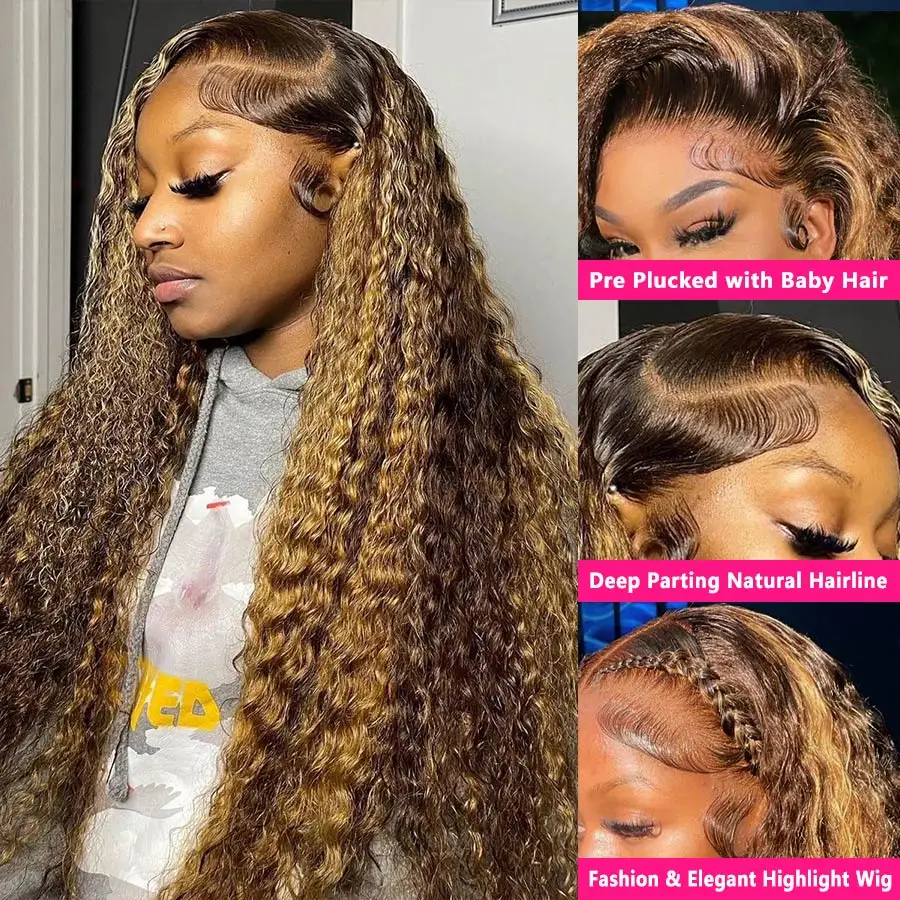 Highlight Lace Frontal Wigs Human Hair Curly Lace Front Human Hair Wig Honey Blond Colored Human Hair Wigs Preplucked For Women
Highlight Lace Frontal Wigs Human Hair Curly Lace Front Human Hair Wig Honey Blond Colored Human Hair Wigs Preplucked For Women