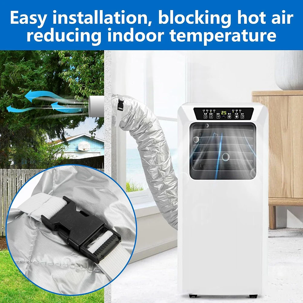 Adjustable Straps Air Conditioner Hose Cover Heat Insulation with 2 Buckle Straps Portable AC Hose Sleeve Protective Waterproof
Adjustable Straps Air Conditioner Hose Cover Heat Insulation with 2 Buckle Straps Portable AC Hose Sleeve Protective Waterproof